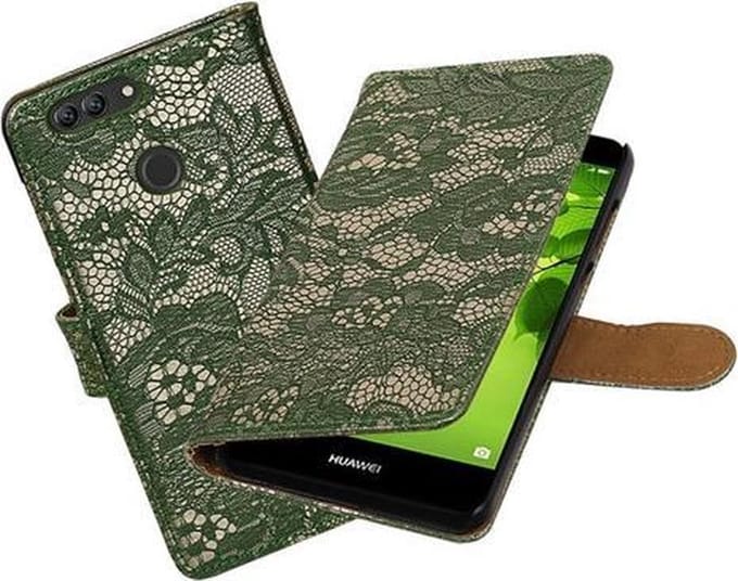 BestCases.nl Huawei nova 2 Lace booktype hoesje Donker Groen
