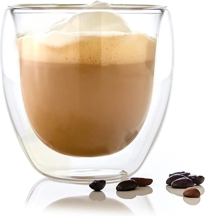 Koffieglas 240 ml handgemaakt borosilicaatglas