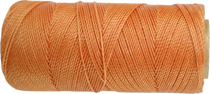Macramé Koord - LICHT ORANJE / LIGHT ORANGE - #217 - Waxed Polyester Cord - Klos ca. 173mtr - 1mm Dik