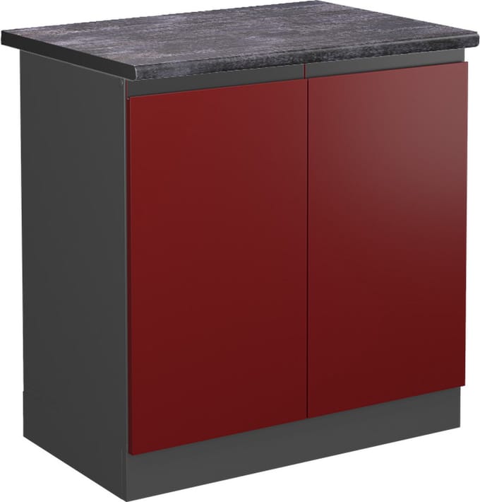 Vicco R-Line Wastafelkast – 80 cm, WB Antraciet Rood