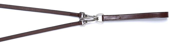 Trust Slofteugel Monaco leer/nylon Bruin/silver - Cob | Zilver | Teugels paard