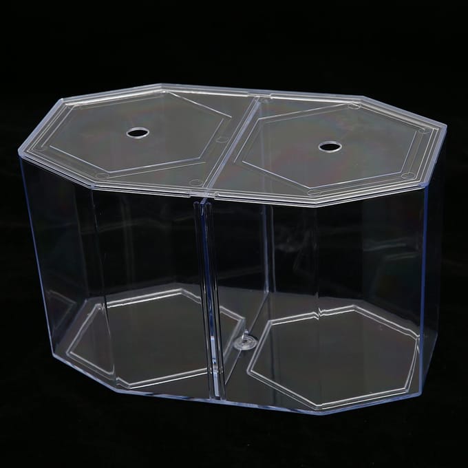 Aquarium Vis Kweekbak Multifunctioneel Transparant Achthoekige Vis Isolatiebak voor Vis Kweek white