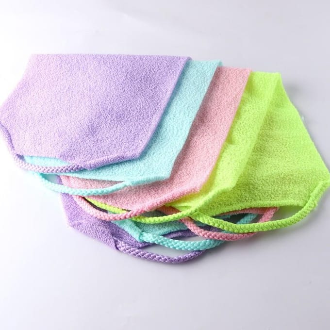 Thuis Lang Schrobdoek, Elastisch Uitrekbaar Mat Achterkant Handdoek, Gebruikt Voor Baden En Modderbad Schrobben grasgroene kleur
