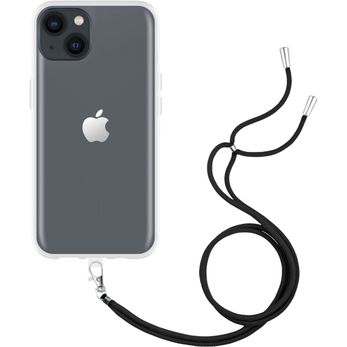 Just in Case iPhone 14 Plus TPU Hoesje Met Draagkoord Transparant
