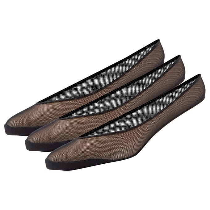 Superga Dames/Dames No Show Sokken (Set van 3) (Zwart)