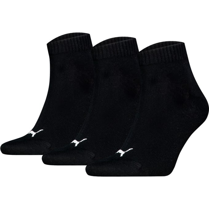 Puma - Unisex Quarter Plain Enkelsokken - 3 Pack - Maat 43-46