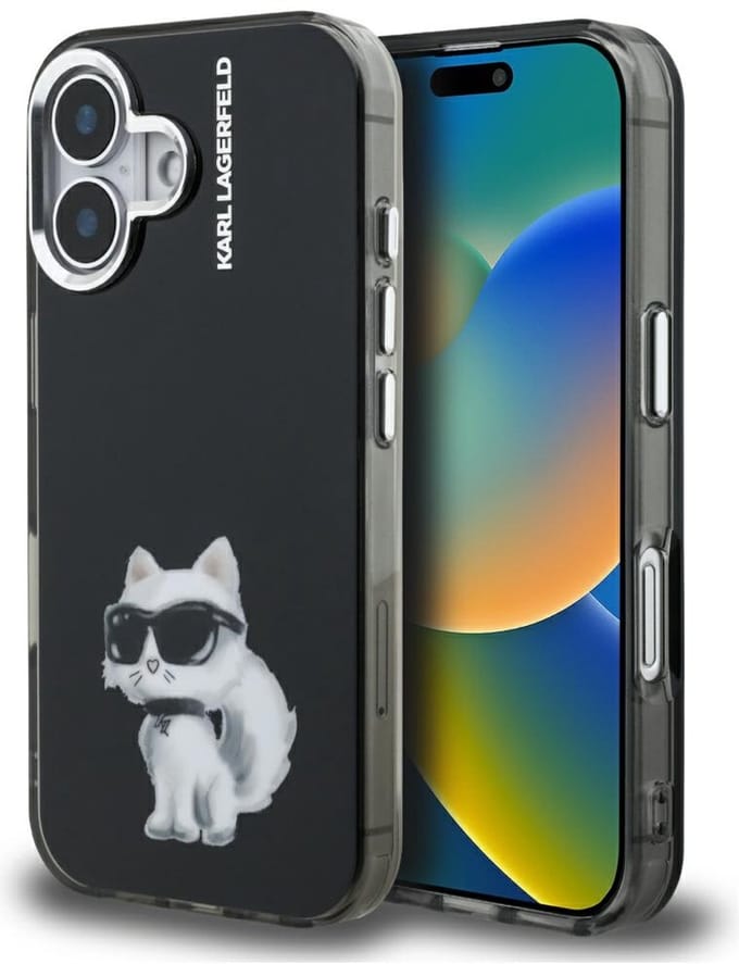 Karl Lagerfeld Case Iml Aqua Relle Choupette & Logo Voor Magsafe Iphone 16