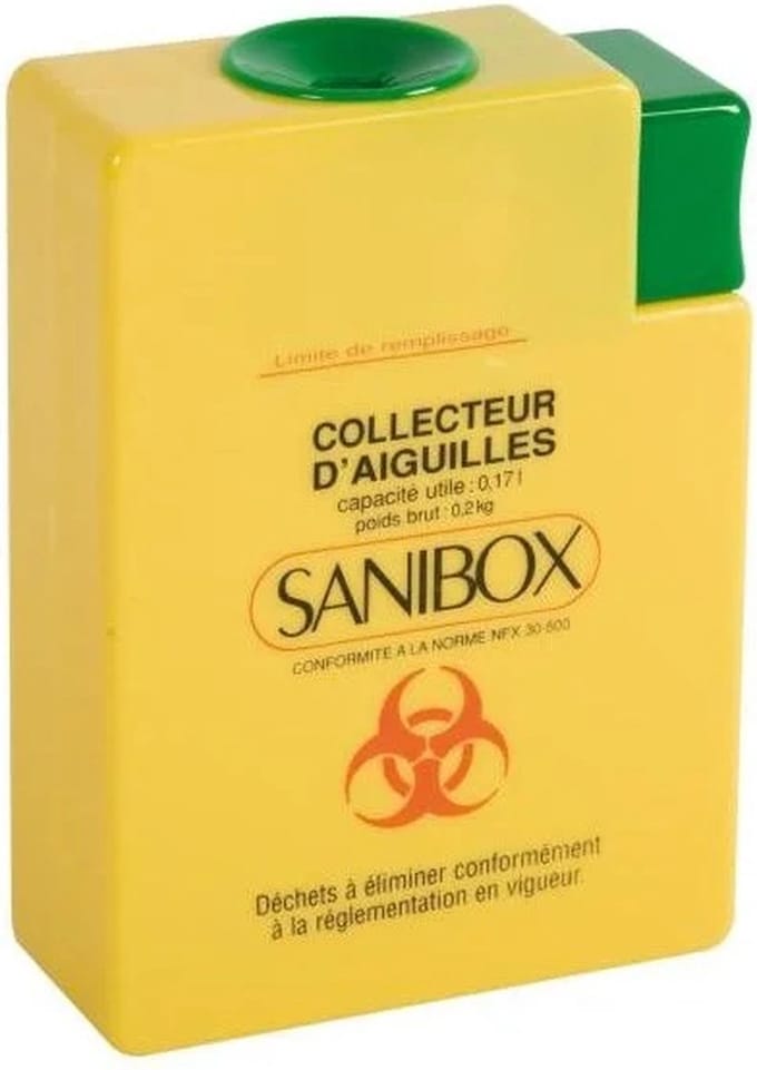 Naaldcontainer klein - 170ml - Mini SaniBox - Naaldendispenser