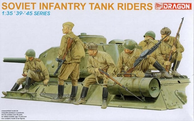 Dragon Modelbouwpakket Militaire voertuigen - 6197 Soviet Infantry Tank Riders Plastic - 1:35 - Modelbouw