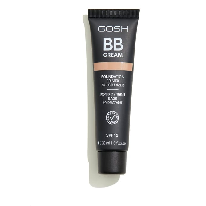 Gosh - Bb Cream Foundation Primer Moisturizer All In One Spf15 Cream Base Foundation 3In1 03 Warm Beige 30Ml