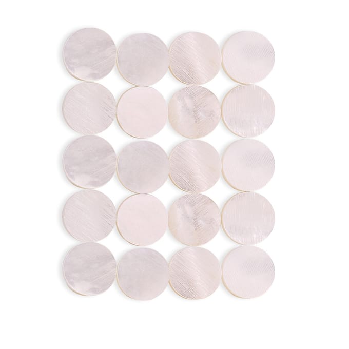 20 Stuks Fretboard 6mm Inlegstippen Markeringen voor Gitaar Ukulele Bas Mandoline Banjo Decor white