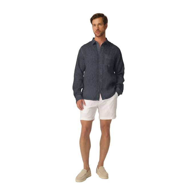 Shirt met lange mouwen Haris Cotton Front Pocket