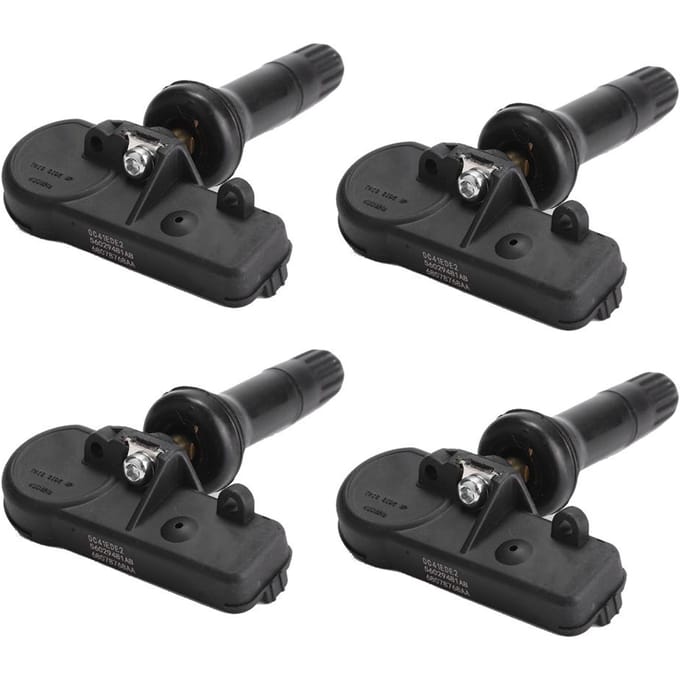 4 stuks Bandenspanningssensor Geschikt voor DODGE, JEEP, RAM 56029481AB black