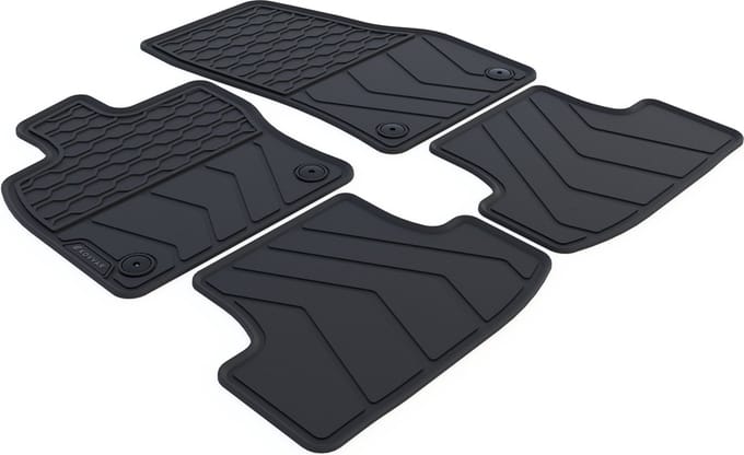 Rubber Automatten geschikt voor Volkswagen T-Roc - Bouwjaar: 2017-2025 - Originele pasvorm - 4-delig - Uitvoering: SUV