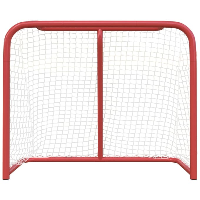 vidaXL - Hockeydoel - 183x71x122 - cm - polyester - rood - en - wit