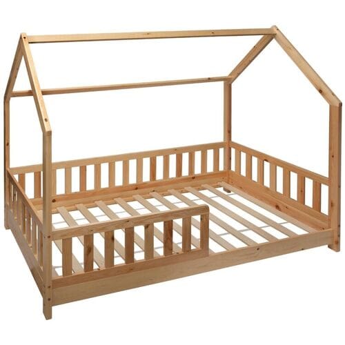 Atmosphera Bosco Cabin Bed - Steigerhout, Touw Beige, 90 x 190 cm