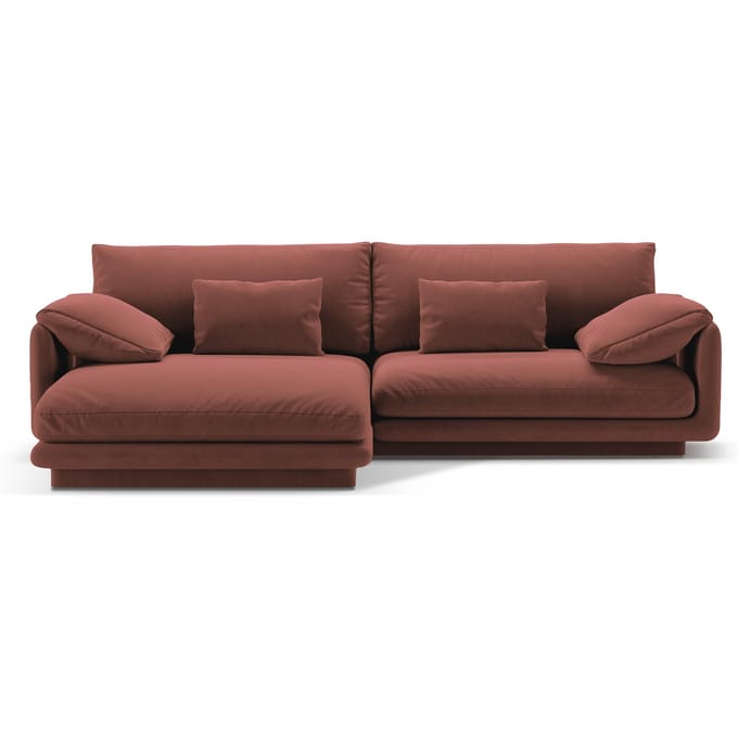4-zits hoekbank Torino links velvet | Micadoni