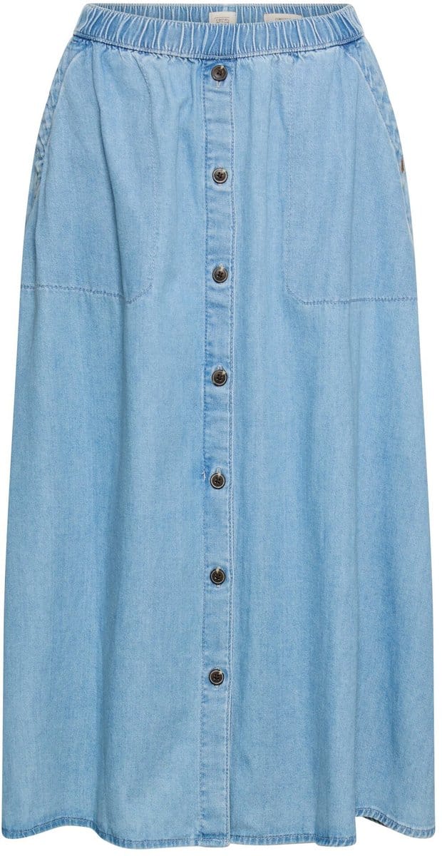 camel active Denimrok met knoopsluiting - Maat womenswear-40 - Lichtblauw