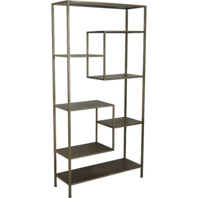 Kast open 101x36x200 cm YVANA antiek goud