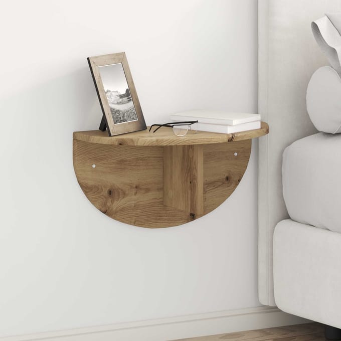 vidaXL - Wandplank - Muurmontage - Artisan - Eiken - 48 - x - 24 - x - 24 - cm
