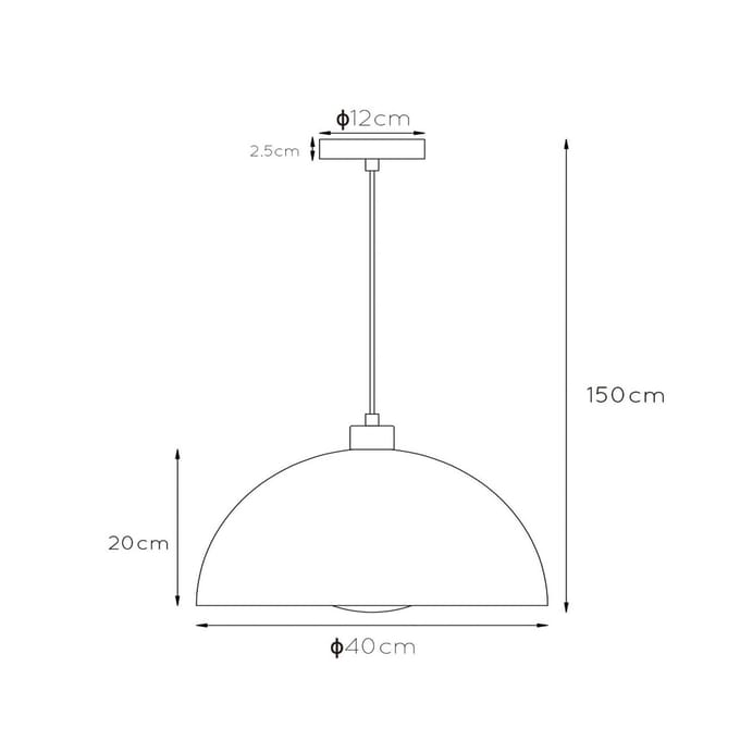 Lucide SIEMON - Hanglamp - Ø 40 cm - 1xE27 - Blauw