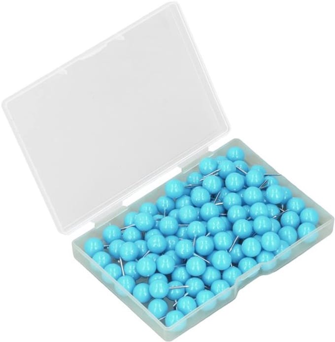 By shayne - Push Pins - Decoratieve Markering - Blauw - Ideaal voor