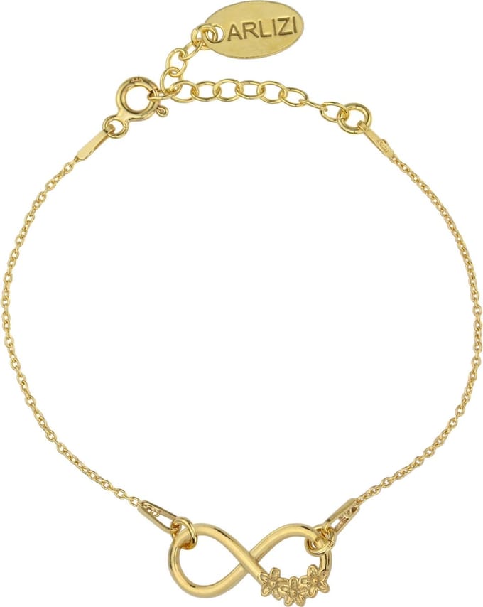 ARLIZI 1320 Armband infinity symbool bloem - verguld - 20 cm