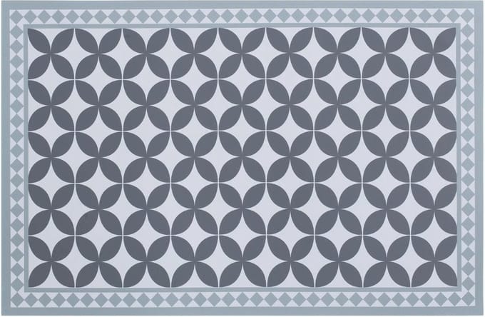 Secret de Gourmet Rechthoekige placemat mozaiek - grijs - vinyl - 45 x 30 cm - tafelbescherming