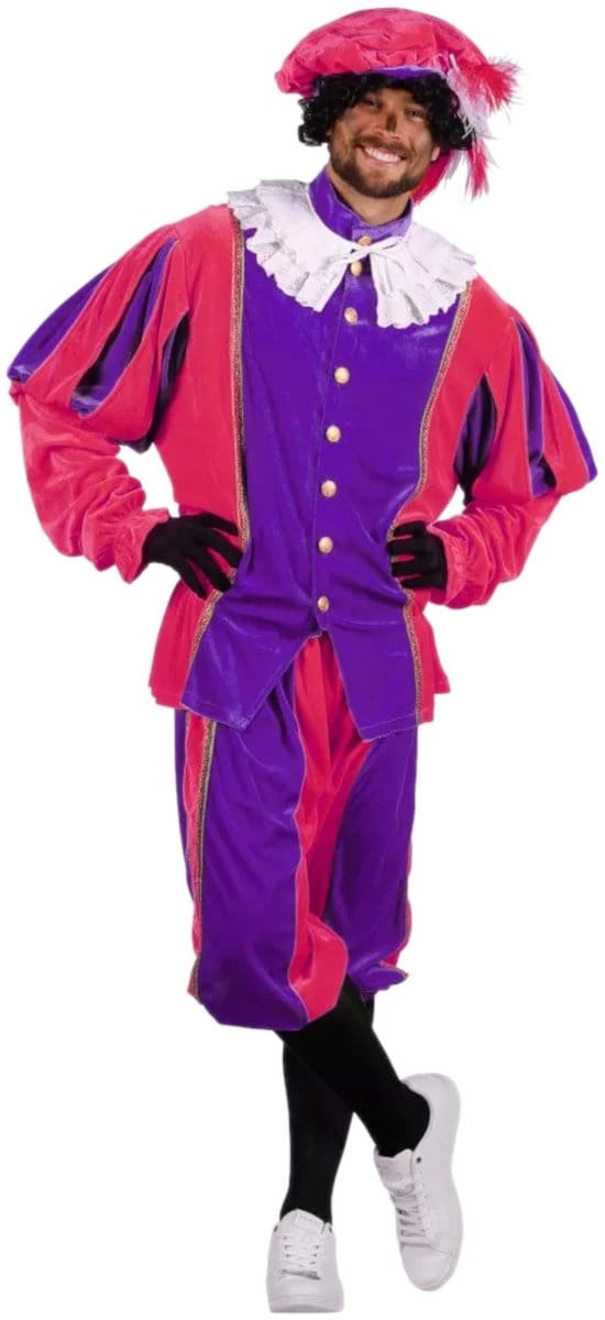 Piet Populair paars/roze (mt XXL)