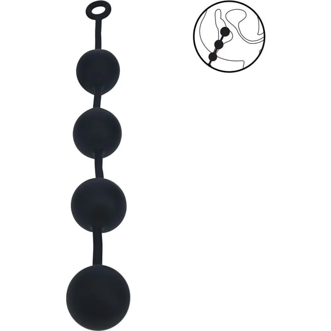 Siliconen Ronde Anale Ballen - XXL - 60mm - Zwart