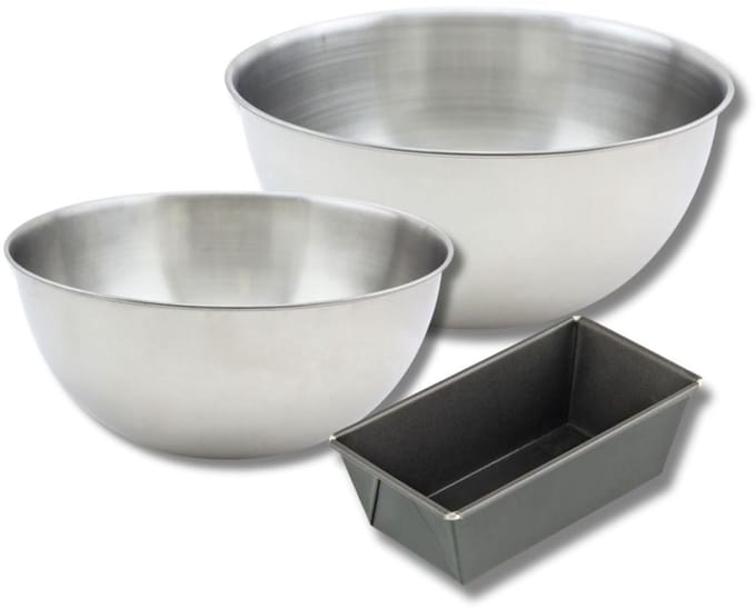 Bakkerset met mini cakevorm 16 cm, 2 mengkommen en 1 spatel Zenker