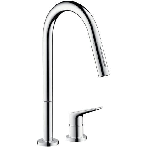 AXOR Citterio M 2-hole single lever kitchen mixer with pull-out shower 34822000