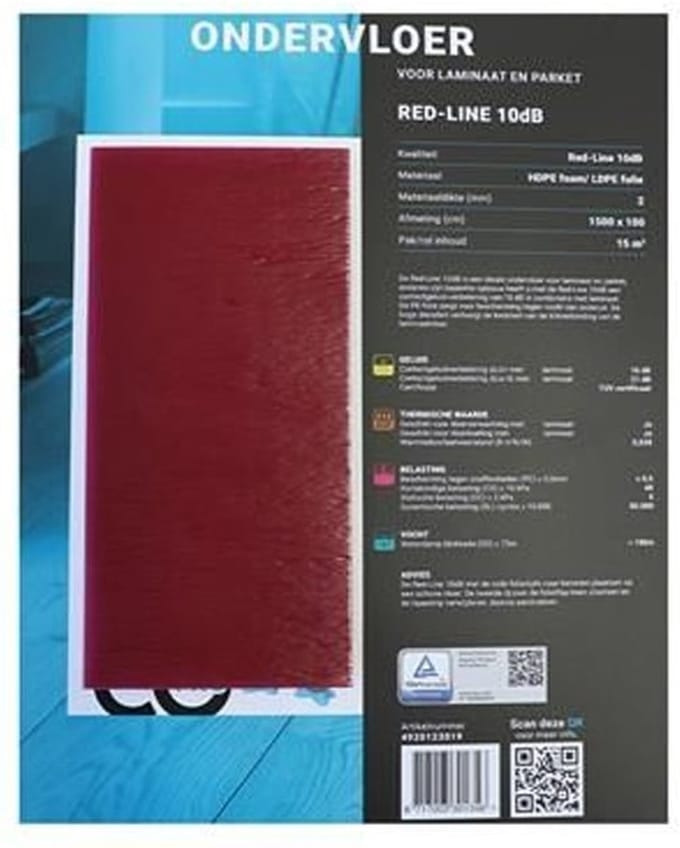 Co PRO - Ondervloer Red-line - 10dB - 15 m2