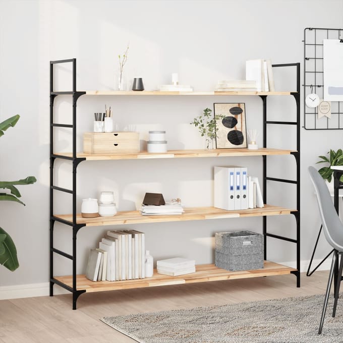 vidaXL - Wandschap - zwevend - 120x40x2 - cm - onbehandeld - massief - acaciahout