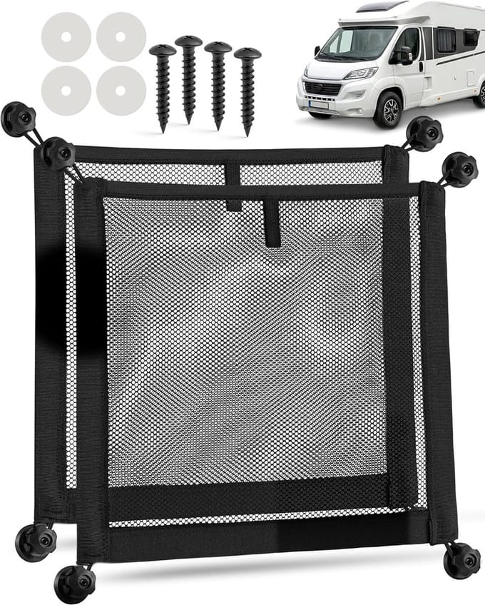 Opbergnet, bagagenet, organizer voor campers, bussen, boten, huishouden, set van 2 stuks