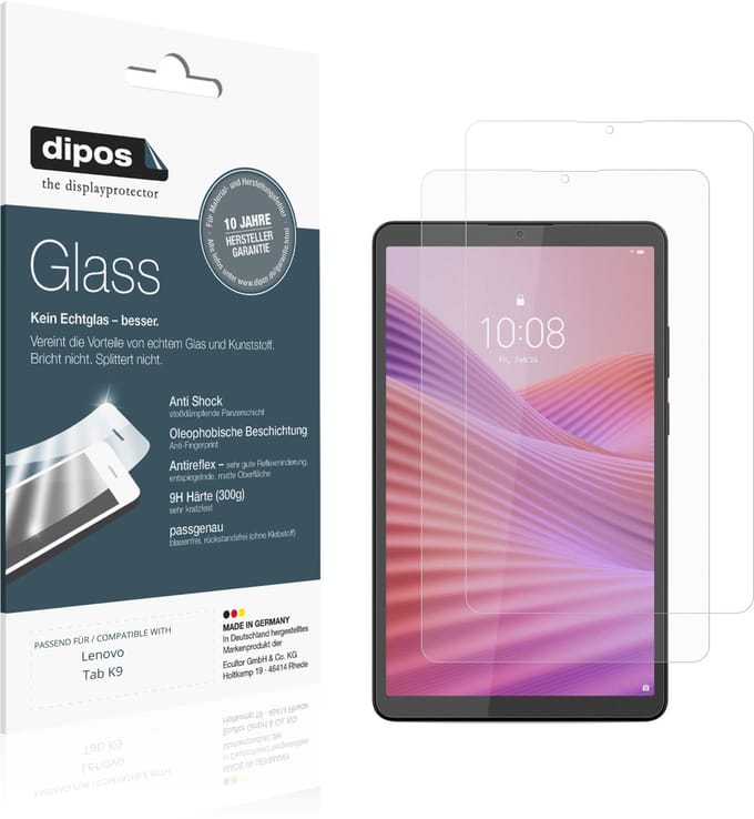 dipos – 2x Matte Pantserfolie geschikt voor Lenovo Tab K9 | 9H Screenprotector