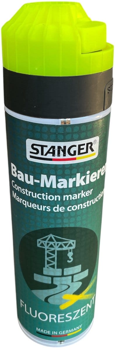 Stanger markeerspray - fluor geel - 500 ml - 360°