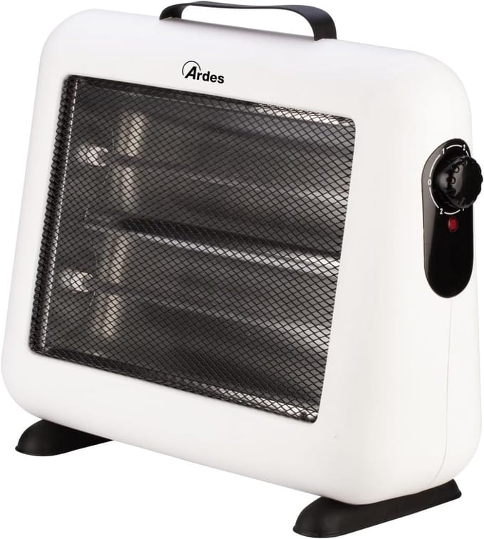 Kwartswarmtestraler met 2 standen en handvat - Effectieve verwarming voor elke ruimte