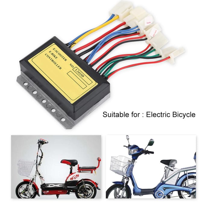 Contrôleur de scooter électrique 24V 250W pour accessoires de vélo électrique black