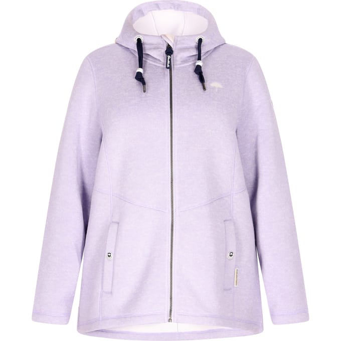 Schmuddelwedda Gebreide fleece jas Dames Grijsviolet gemêleerd