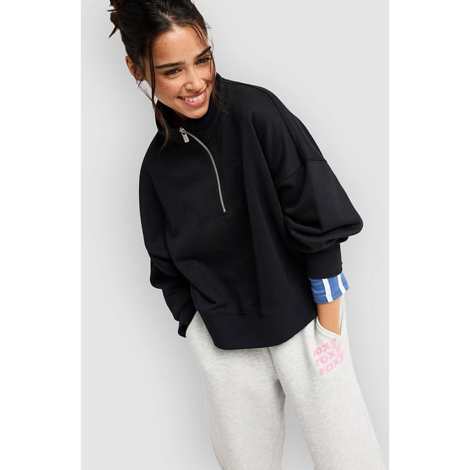 Dames sweatshirt met opstaande kraag Roxy Everfree