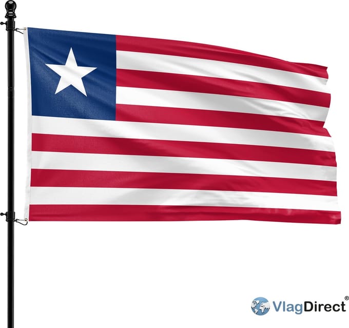 VlagDirect - Liberiaanse vlag - Liberië vlag - 90 x 150 cm