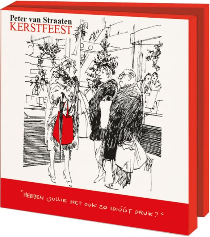 Kerstkaarten 10x - Kaartenmapje met env, vierkant: Kerstfeest, Peter van Straaten - 2x5 motieven