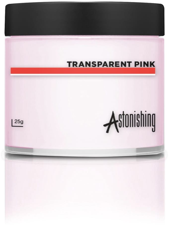 Astonishing Acrylic Powder Transparent Pink 25 Gr