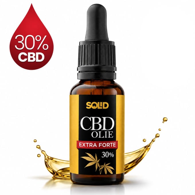 SOLID® CBD Olie Extra Forte 30% - Full Spectrum - 100% Biologisch Geteeld - Hoog Geconcentreerd - CBD Supplementen - 3000mg CBD - 10ml
