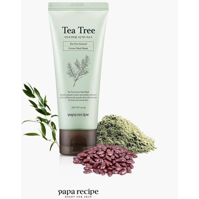 PAPA RECEPT Tea Tree Control Green Mud Mask 100ml white
