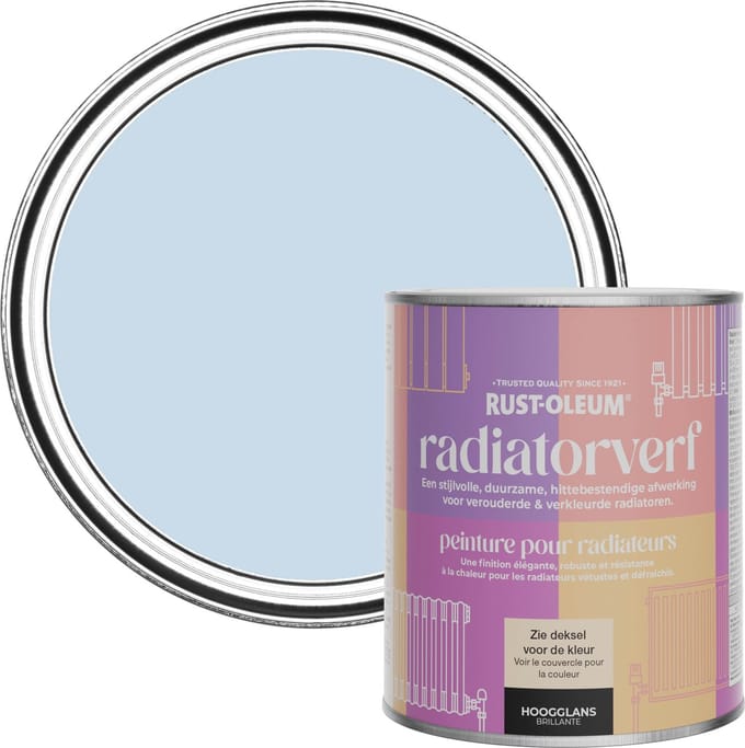 Rust-Oleum Lichtblauw Radiatorverf Hoogglans - Blauwe lucht 750ml