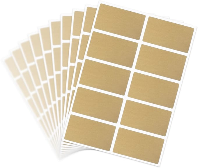 Brand4Scrap Gold Series - Scratchstickers rechthoekig - 42x23mm - Zelfklevend - Set van 100
