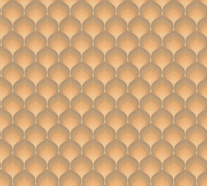 RETRO BEHANG | Grafisch - bruin geel oranje - A.S. Création Retro Chic