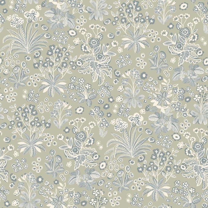 Boråstapeter Vliesbehang 5826 - Nordic Folks - Botanisch Groen - 53cm x 10.05m